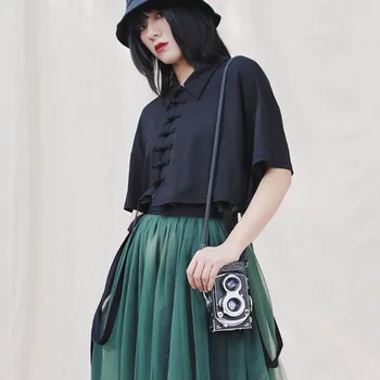 Loose Irregular High Waist Blouse Fashion New Women Vintage Small Fresh Short Sleeve Black Minority Style Shirt Top DMY3958
Loose Irregular High Waist Blouse Fashion New Women Vintage Small Fresh Short Sleeve Black Minority Style Shirt Top DMY3958
