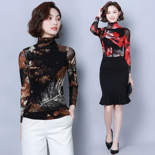 2019 Autumn Winter New Popular Style Exquisite Printed Designs Red Female Blouse Elegant Comfortable Wearing Women Bottom Shirt
2019 Autumn Winter New Popular Style Exquisite Printed Designs Red Female Blouse Elegant Comfortable Wearing Women Bottom Shirt