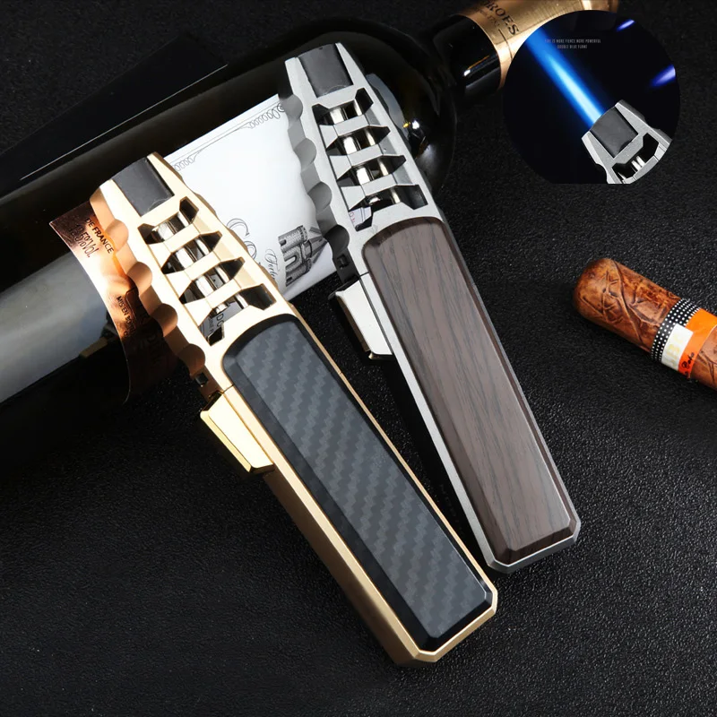 Powerful spray windproof gas lighter torch butane lighter adjustable straight blue flame cigar lighter accessories
Powerful spray windproof gas lighter torch butane lighter adjustable straight blue flame cigar lighter accessories