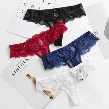 Sexy Lace Thongs Woman Transparent Panties Solid Color Floral G-string Underwear Underpants Female Panty 3 Pcs/set Dropshipping
Sexy Lace Thongs Woman Transparent Panties Solid Color Floral G-string Underwear Underpants Female Panty 3 Pcs/set Dropshipping