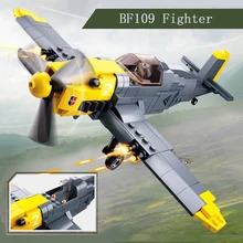 289PCS Military Series Aircraft Aviation Weapon DIY Model Building Blocks BF109 Fighter Assembled Bricks Boy Toy Birthday Gift
289PCS Military Series Aircraft Aviation Weapon DIY Model Building Blocks BF109 Fighter Assembled Bricks Boy Toy Birthday Gift
