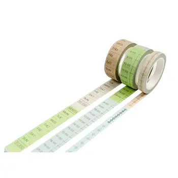 3pcs Timeline Tape Hourly Decorative Time Arrange Masking Tapes Week Plan Washi Tape Stickers Planning Tape for DIY Diary
3pcs Timeline Tape Hourly Decorative Time Arrange Masking Tapes Week Plan Washi Tape Stickers Planning Tape for DIY Diary