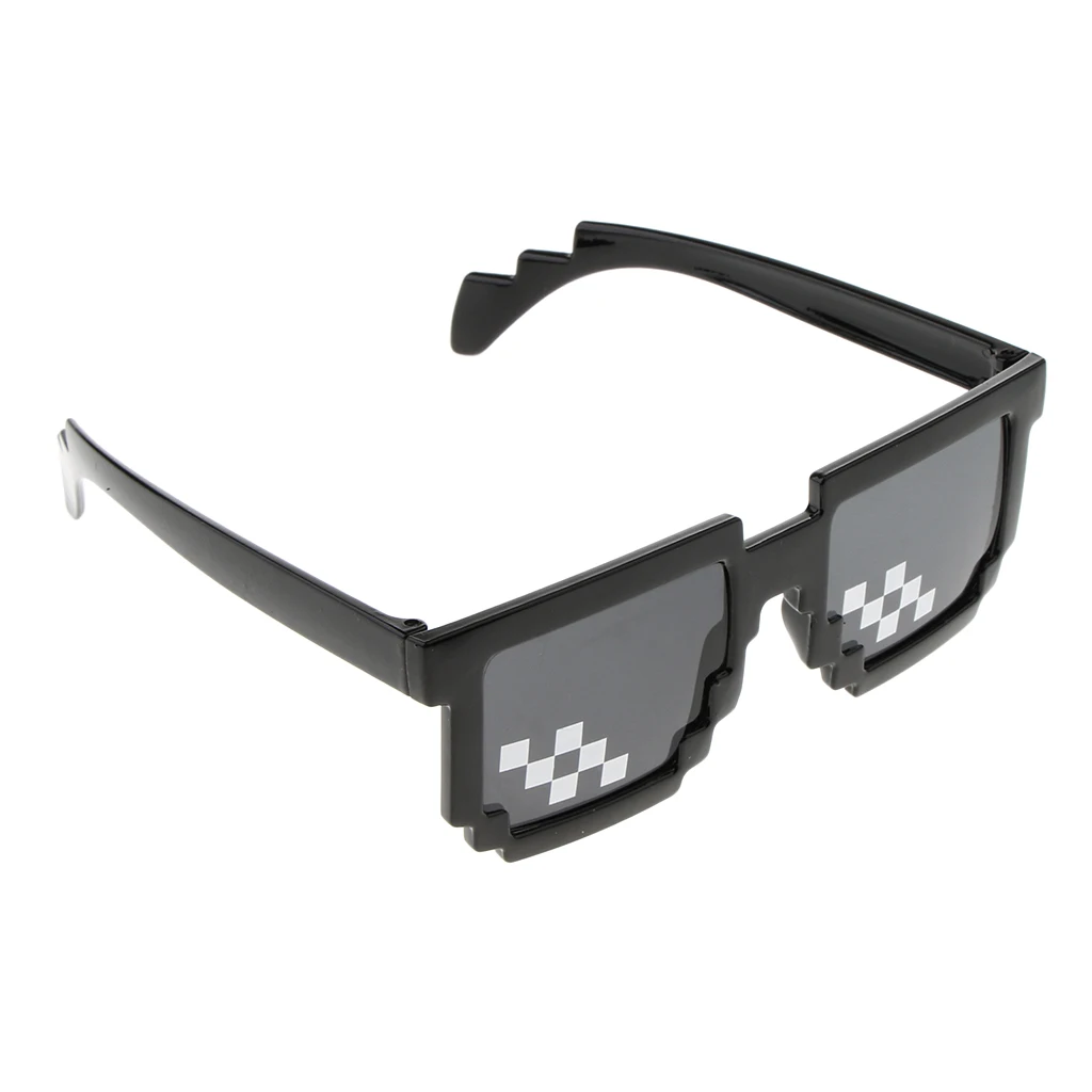 Men Women Glass 8 Bit Pixel Mosaic Glasses Photo Props Unisex Sunglass Toy Men Women Glass 8 Bit Pixel Mosaic Glasses Photo Props Unisex Sunglass Toy