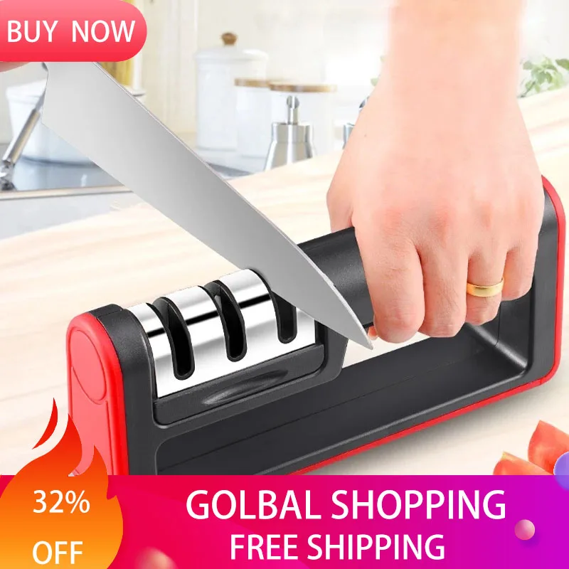 Knife Sharpener Professional Diamond 3 in 1 Stages Knife Stainless Steel Kitchen Tools Sharpening Stone Blades Accessories
Knife Sharpener Professional Diamond 3 in 1 Stages Knife Stainless Steel Kitchen Tools Sharpening Stone Blades Accessories