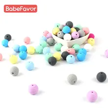 

Silicone Beads Teether 15mm 10pcs Threaded Silica Bead BPA Free 0-12 Months Spiral Food Grade Silicone Teething Nursing Beads