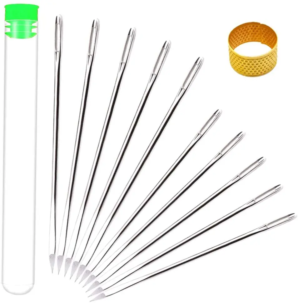 KAOBUY 12PCS Professional Leather Large-Eye Stitching Needles In Clear Storage Tube With Sewing Thimble For Leather sewing
KAOBUY 12PCS Professional Leather Large-Eye Stitching Needles In Clear Storage Tube With Sewing Thimble For Leather sewing
