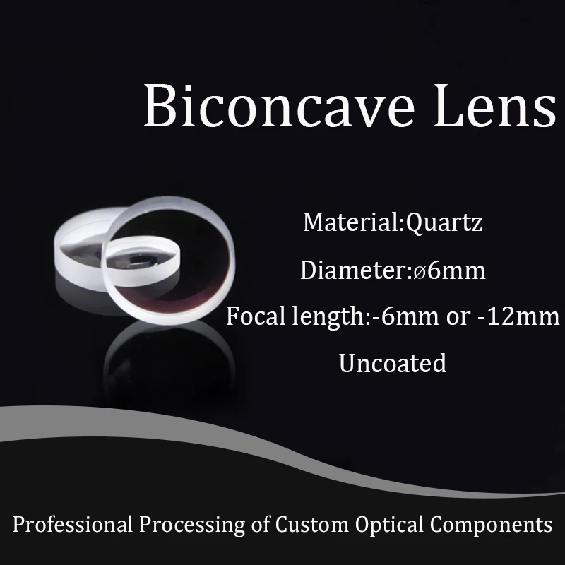 Quartz material double-concave lens diameter 6mm pure white glass high-precision focusing material
Quartz material double-concave lens diameter 6mm pure white glass high-precision focusing material