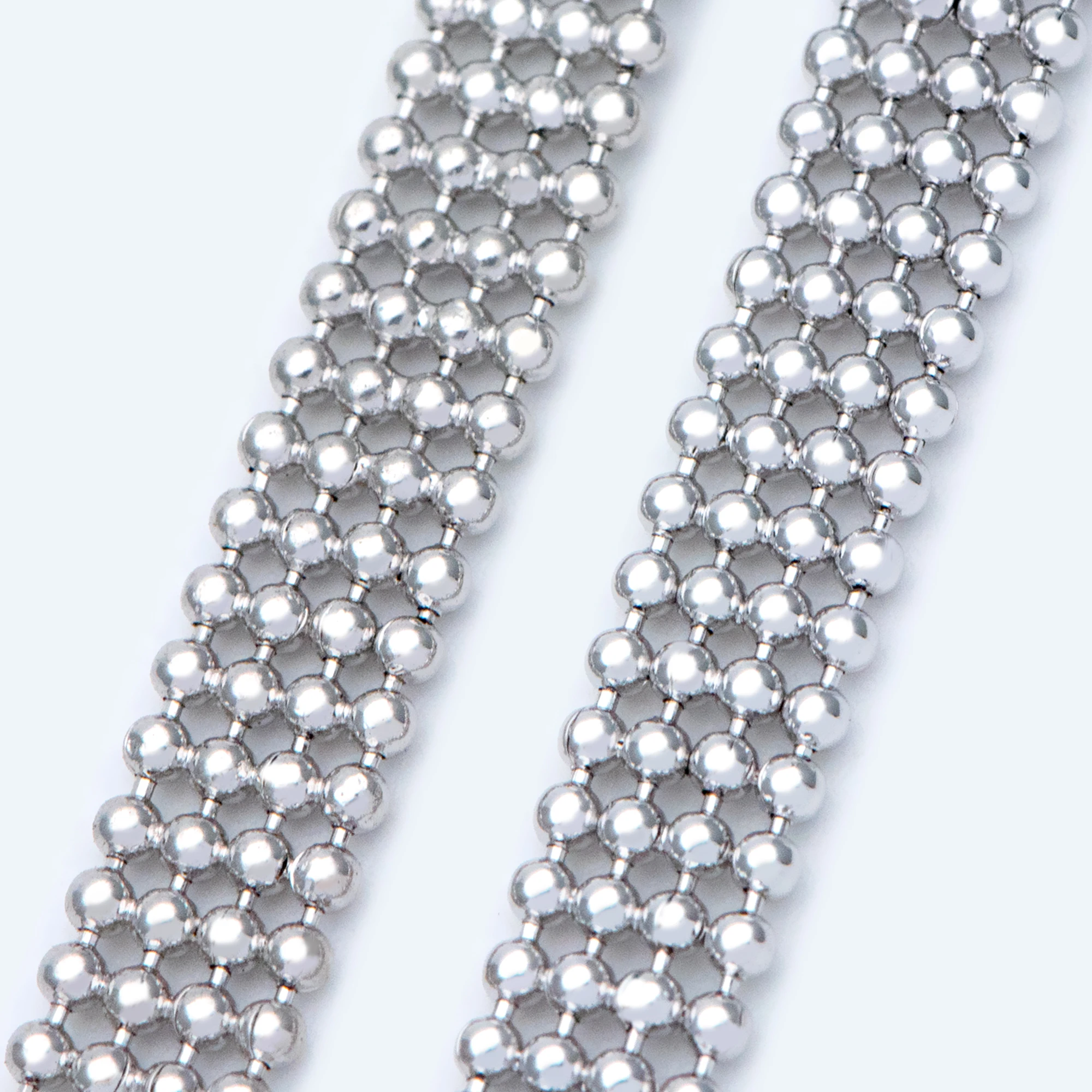 Silver tone Multi Strand Ball Chains, Rhodium plated Brass Beaded Chain Wholesale (#LK-233-2)/ 1 Meter=3.3 ft
Silver tone Multi Strand Ball Chains, Rhodium plated Brass Beaded Chain Wholesale (#LK-233-2)/ 1 Meter=3.3 ft