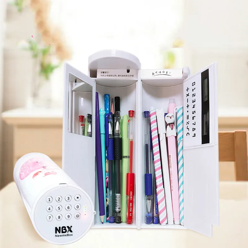 USB Charging Pencil Case Large Capacity Password School Student Pen Box Solar Calculator Mirror Pen Holder Stationery Boys Girls
USB Charging Pencil Case Large Capacity Password School Student Pen Box Solar Calculator Mirror Pen Holder Stationery Boys Girls