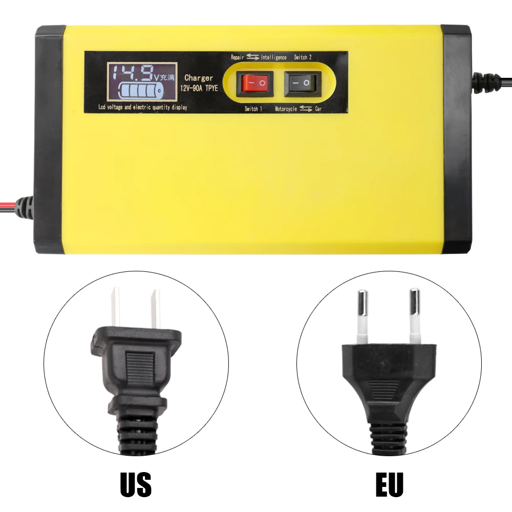 12V 8A Full Automatic Car Battery Charger Intelligent Fast Power Charging Pulse Repair Chargers Wet Dry Lead Acid Battery
12V 8A Full Automatic Car Battery Charger Intelligent Fast Power Charging Pulse Repair Chargers Wet Dry Lead Acid Battery