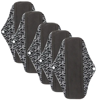 5Pcs Cloth Menstrual Pads Washable Sanitary Towel Reusable Sanitary Pad Absorbent Reusable Charcoal Bamboo Menstrual Pads Pouch 
5Pcs Cloth Menstrual Pads Washable Sanitary Towel Reusable Sanitary Pad Absorbent Reusable Charcoal Bamboo Menstrual Pads Pouch