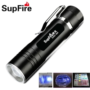 Supfire LED UV Flashlight Ultraviolet Torch Zoom Hand Light 365nm 395nm Mini UV Lamp Use AA/14500 battery
Supfire LED UV Flashlight Ultraviolet Torch Zoom Hand Light 365nm 395nm Mini UV Lamp Use AA/14500 battery