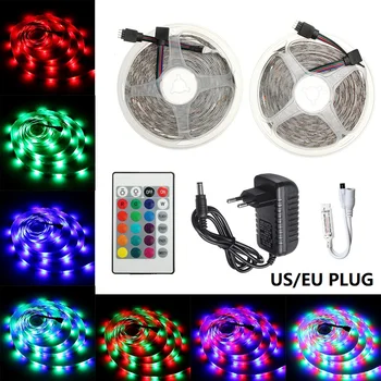 RGB 2835 LED Strip Light DC12V 2/3/5/10M Non-waterproof+24Keys IR Remote Control+US/EU Power Supply Plug Full Kit for home Decor
RGB 2835 LED Strip Light DC12V 2/3/5/10M Non-waterproof+24Keys IR Remote Control+US/EU Power Supply Plug Full Kit for home Decor