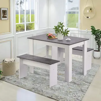 Artificial Marble Dining Table with 2 Benches Chairs Set for Kitchen Dining Room Restaurant Commercial Industrial Home Family
Artificial Marble Dining Table with 2 Benches Chairs Set for Kitchen Dining Room Restaurant Commercial Industrial Home Family
