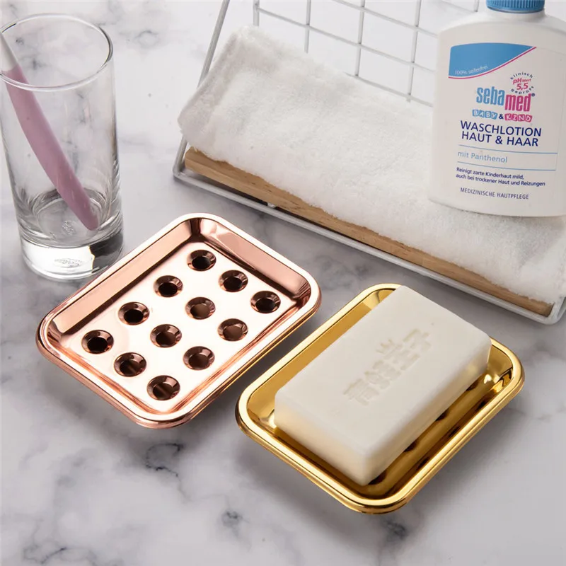 Bathroom 304 Stainless Steel Soap Dishes/Box With Drain Hole Double Layer Structure Bath Hardware Rose Gold 14*10*3CM 120G
Bathroom 304 Stainless Steel Soap Dishes/Box With Drain Hole Double Layer Structure Bath Hardware Rose Gold 14*10*3CM 120G