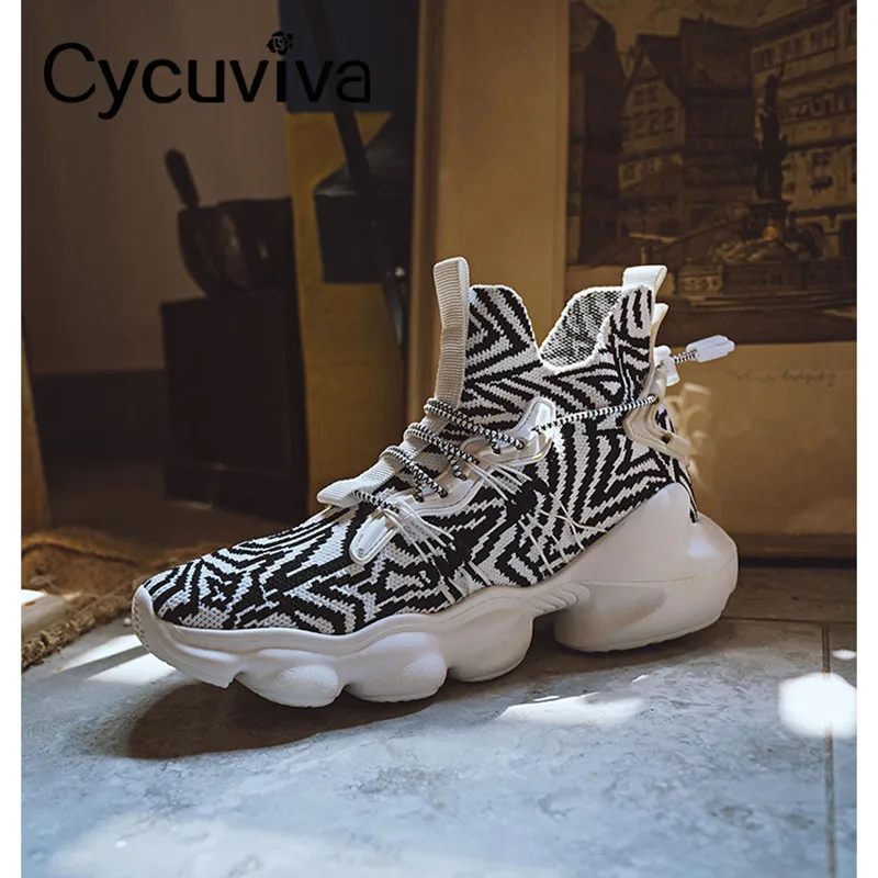 Zebra printing fly knit mesh sneakers autumn new style eva rubber sole flat platform casual shoes women
Zebra printing fly knit mesh sneakers autumn new style eva rubber sole flat platform casual shoes women