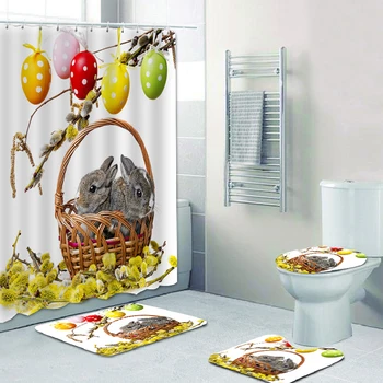 3D Digital Household Rug Easter Balls Rabbit Nest Print Shower Curtain Floor Mat Bathroom Base Mat Toilet Mats
3D Digital Household Rug Easter Balls Rabbit Nest Print Shower Curtain Floor Mat Bathroom Base Mat Toilet Mats