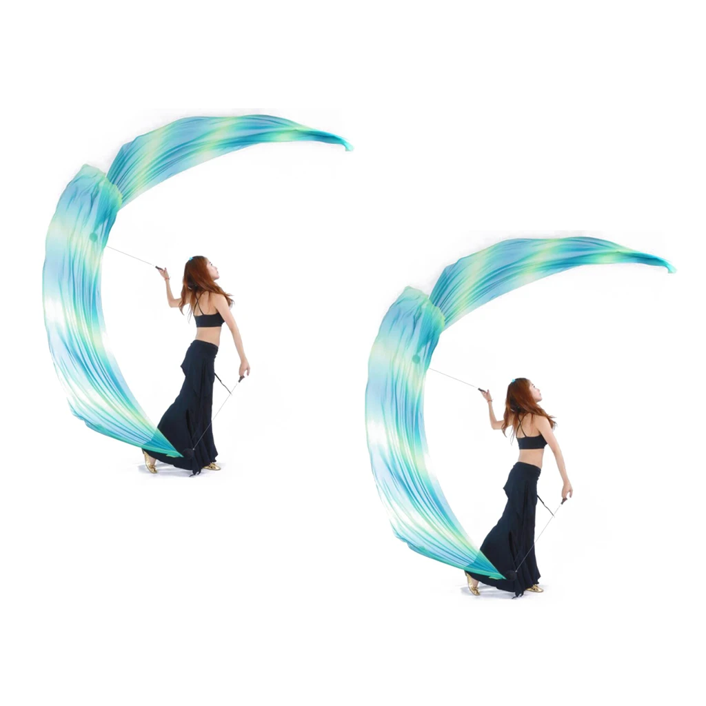 2 Pack Silk Veil Poi Thrown Ball for Belly Dance Yoga Party Club Accessories 2 Pack Silk Veil Poi Thrown Ball for Belly Dance Yoga Party Club Accessories