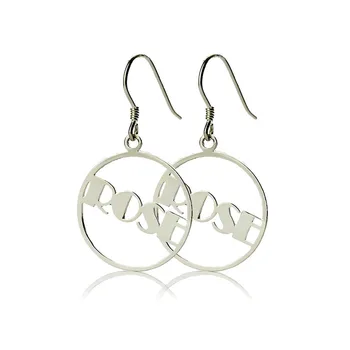 AILIN Personalized Round Drop Name Earrings 925 Silver Nameplate Earrings with Circle Frame Letters best gift for women
AILIN Personalized Round Drop Name Earrings 925 Silver Nameplate Earrings with Circle Frame Letters best gift for women