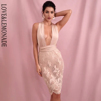 LOVE&LEMONADE Sexy Rose Gold Deep V-Neck Bodycon Changeable Straps Geometric Sequins Mini Dress LM9510
LOVE&LEMONADE Sexy Rose Gold Deep V-Neck Bodycon Changeable Straps Geometric Sequins Mini Dress LM9510