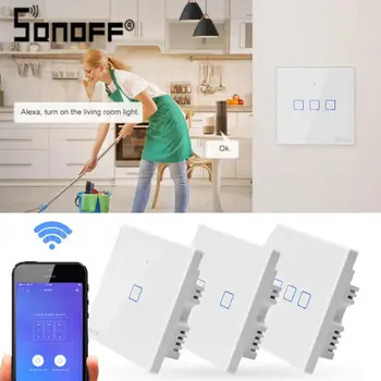 Sonoff T2 EU US UK Smart Wifi Wall Light Switch Touch/WiFi/RF/APP Remote Smart Home Wall Touch Switch With Alexa Google Home
Sonoff T2 EU US UK Smart Wifi Wall Light Switch Touch/WiFi/RF/APP Remote Smart Home Wall Touch Switch With Alexa Google Home