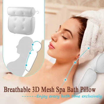 Breathable 3D Mesh Spa Bath Pillow with Suction Cups Neck and Back Support Spa Pillow for Home Hot Tub Bathroom Accessories
Breathable 3D Mesh Spa Bath Pillow with Suction Cups Neck and Back Support Spa Pillow for Home Hot Tub Bathroom Accessories