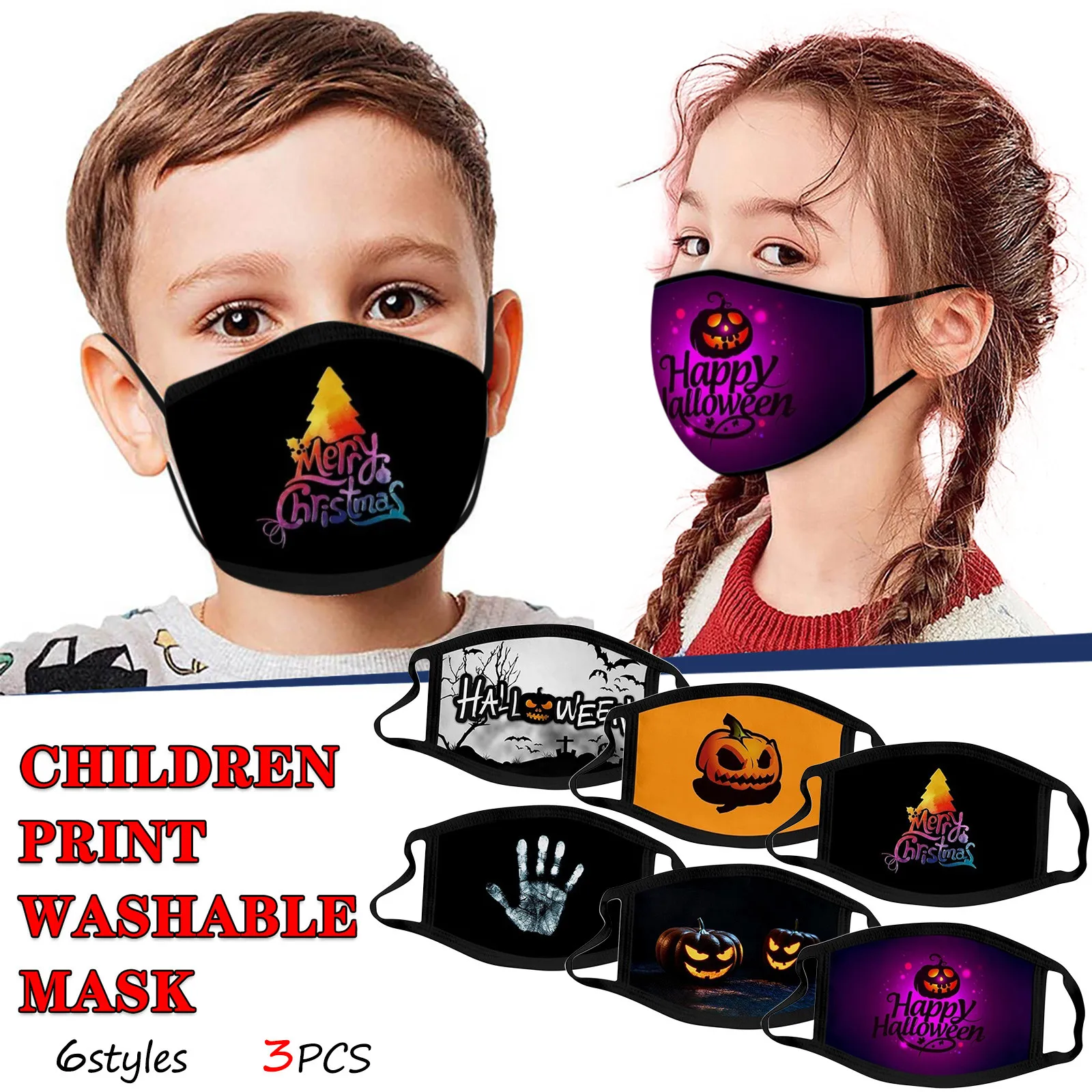 3PC mascarilla hombre Halloween mask kids masks Halloween pumpkin mask Halloween Cloth Mask mascarilla infantil lavable masken *
3PC mascarilla hombre Halloween mask kids masks Halloween pumpkin mask Halloween Cloth Mask mascarilla infantil lavable masken *