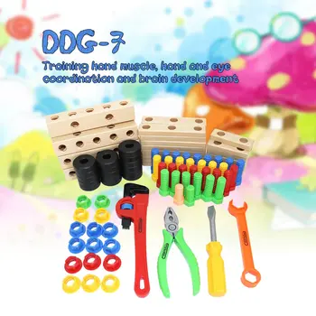 DDG-7 Child Screw Nut Combination Dismounting Tool Platform Multifunctional Wood Building Blocks Intellectual Development Toys1
DDG-7 Child Screw Nut Combination Dismounting Tool Platform Multifunctional Wood Building Blocks Intellectual Development Toys1
