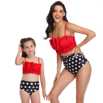 Mother Daughter Swimwear Beach Dot Sexy Mommy and Me Family Sister Matching Outfits Look Mom and Baby Bath Suits 
Mother Daughter Swimwear Beach Dot Sexy Mommy and Me Family Sister Matching Outfits Look Mom and Baby Bath Suits