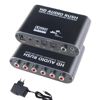 HD Audio Rush Digital Surround Sound Decoder Converter Optical SPDIF Coaxial 3.5 AUX Dolby AC3 DTS to 5.1CH Analog 6 RCA Output
HD Audio Rush Digital Surround Sound Decoder Converter Optical SPDIF Coaxial 3.5 AUX Dolby AC3 DTS to 5.1CH Analog 6 RCA Output