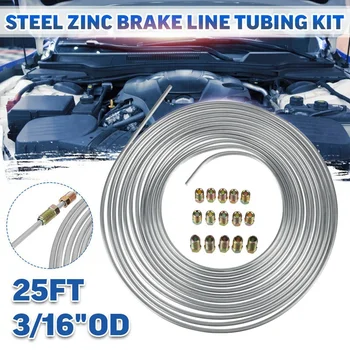 Zinc Steel Brake Line 25 Foot Tubing Kit 1/4 OD Coil Roll & 15Pcs Tube Fittings
Zinc Steel Brake Line 25 Foot Tubing Kit 1/4 OD Coil Roll & 15Pcs Tube Fittings