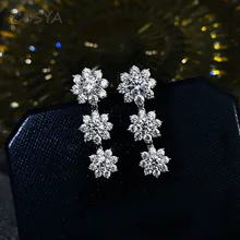 COSYA Shinning Real 925 Sterling Silver Flower All-Match Drop Earrings Simplicity Temperament Girls High Quality Jewelry Gift
COSYA Shinning Real 925 Sterling Silver Flower All-Match Drop Earrings Simplicity Temperament Girls High Quality Jewelry Gift