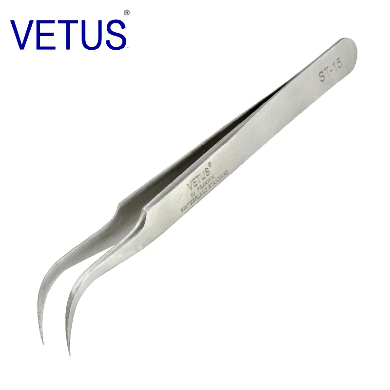VETUS ST-15 ( 116mm ) High Precision Tweezers Stainless Steel Non-magnetic Acid-proof Pincers Eyelashes Beauty Manicure Tools 
VETUS ST-15 ( 116mm ) High Precision Tweezers Stainless Steel Non-magnetic Acid-proof Pincers Eyelashes Beauty Manicure Tools
