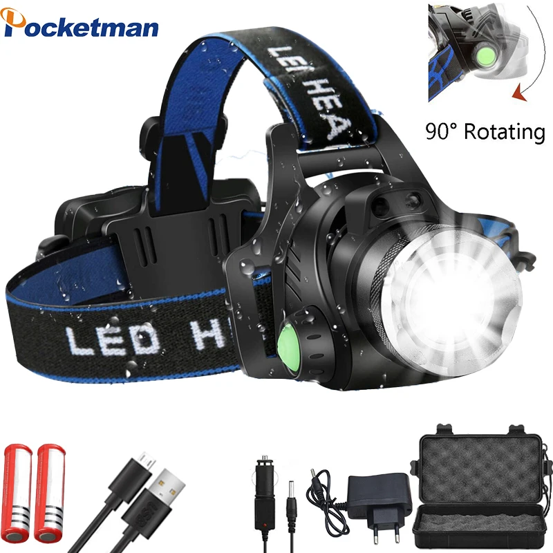 Headlamps 6000lumens Led Headlamp L2/T6 Zoomable Headlight Head Torch Flashlight Head lamp by 18650 battery for Fishing Hunting
Headlamps 6000lumens Led Headlamp L2/T6 Zoomable Headlight Head Torch Flashlight Head lamp by 18650 battery for Fishing Hunting