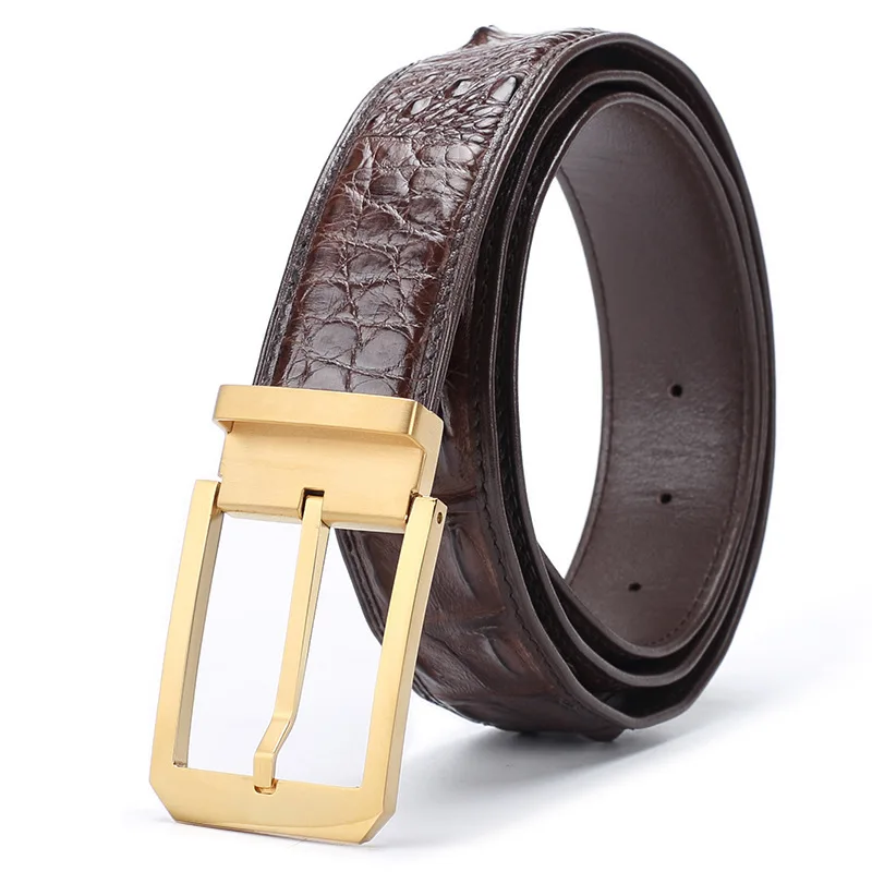 High-end luxury cinturones para hombre men's non-splicing crocodile leather belt pin buckle business casual men's leather belt
High-end luxury cinturones para hombre men's non-splicing crocodile leather belt pin buckle business casual men's leather belt
