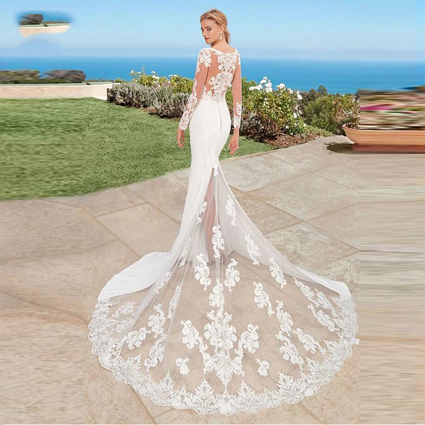 Vestidos De Novia 2019 Mermaid Wedding Dress Plus Size Tulle Sweep Train Lace Bridal Gowns Robe De Mariee Applique Bride Dresses
Vestidos De Novia 2019 Mermaid Wedding Dress Plus Size Tulle Sweep Train Lace Bridal Gowns Robe De Mariee Applique Bride Dresses