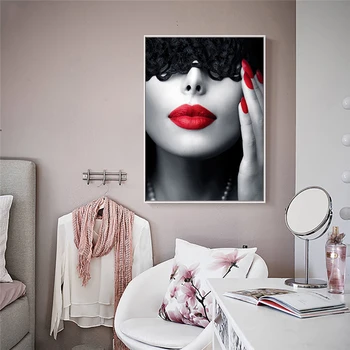 Masked Red Lips Woman Oil Painting Wall Art Poster Print Frameless Canvas Picture Home Decoration Living Room Bedroom Study
Masked Red Lips Woman Oil Painting Wall Art Poster Print Frameless Canvas Picture Home Decoration Living Room Bedroom Study
