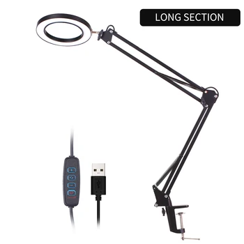 Lighting LED USB 5X Magnifier 3 Color Desk Lamp with Clamp Magnifying Glass Soldering Third Hand Tool Flexible Reading Loupe
Lighting LED USB 5X Magnifier 3 Color Desk Lamp with Clamp Magnifying Glass Soldering Third Hand Tool Flexible Reading Loupe