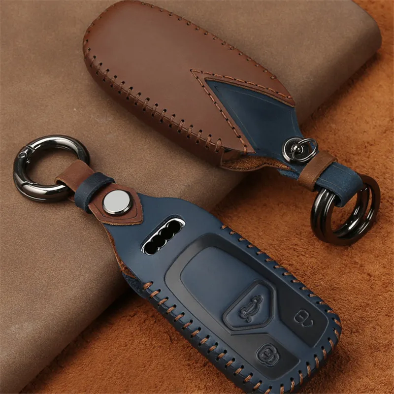 High Quality 100% Leather Key Cover Case for Audi Q3 Q5 Sline A3 A5 A6 C5 A4 B6 B7 B8 TT 80 S6 C6 Auto Accessories
High Quality 100% Leather Key Cover Case for Audi Q3 Q5 Sline A3 A5 A6 C5 A4 B6 B7 B8 TT 80 S6 C6 Auto Accessories
