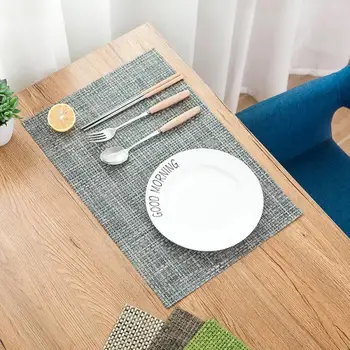 1PC Placemat PVC Oil-proof And Heat-insulating Polyester Silk Woven Western Table Mat Non-slip And Waterproof Decorative Coaster
1PC Placemat PVC Oil-proof And Heat-insulating Polyester Silk Woven Western Table Mat Non-slip And Waterproof Decorative Coaster