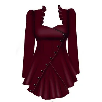 Gothic Vintage Women Coat Irregular Hem Long Sleeve Windbreaker Jacket Plus Size vintage retro slim female jacket
Gothic Vintage Women Coat Irregular Hem Long Sleeve Windbreaker Jacket Plus Size vintage retro slim female jacket