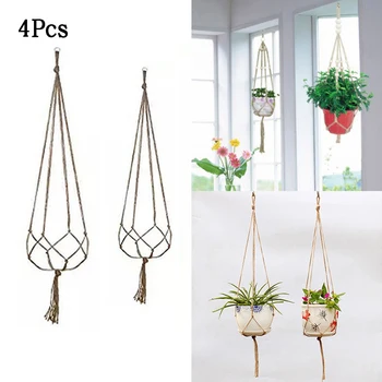 4 Pieces 2 Large 2 Small Jute Rope Plants Holders Plant Flower Pot Hangers Vintage Decor Macrame Plant Hanger Hanging Baskets
4 Pieces 2 Large 2 Small Jute Rope Plants Holders Plant Flower Pot Hangers Vintage Decor Macrame Plant Hanger Hanging Baskets