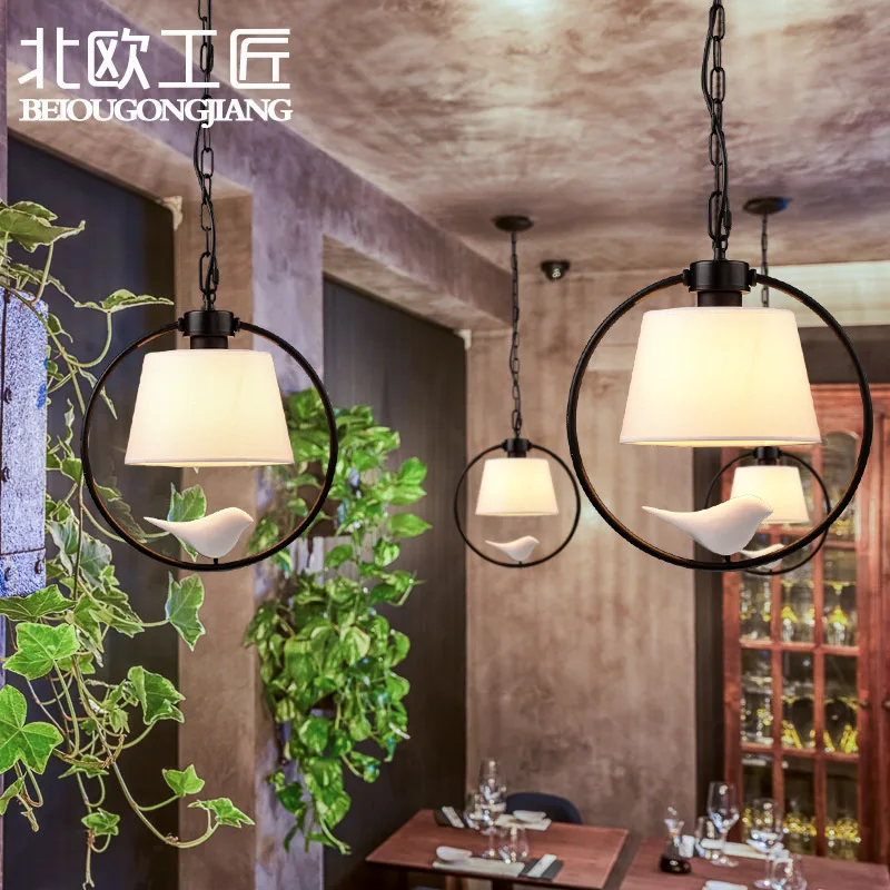 Birds Pendant Lights Vintage Lamp Resin Bird Fabric Lampshade For Kitchen Lighting Dining Room Retro Loft Pendant Lamp Shade
Birds Pendant Lights Vintage Lamp Resin Bird Fabric Lampshade For Kitchen Lighting Dining Room Retro Loft Pendant Lamp Shade