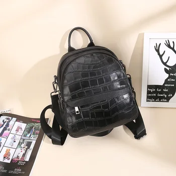Genuine Leather Women Backpack Totally Skin Cow Black School Book Bag Retro Lady Female Real Cowhide Daypack Knapsack
Genuine Leather Women Backpack Totally Skin Cow Black School Book Bag Retro Lady Female Real Cowhide Daypack Knapsack