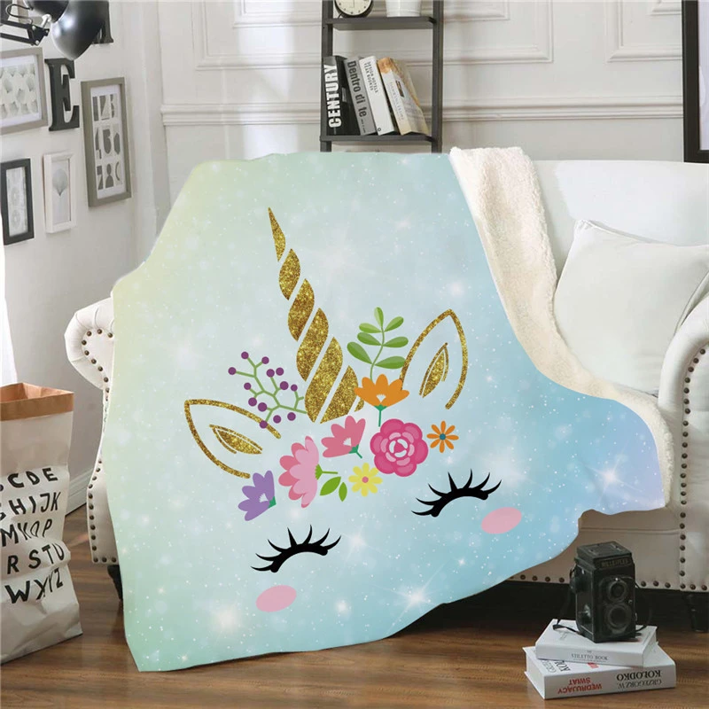 Unicorn Fluffy Throw Blankets Unicorn Fluffy Throw Blankets