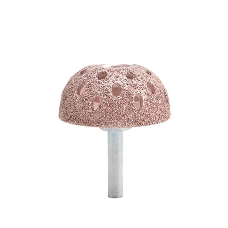 Car Tire Repair Grinding Head Coarse Grit Buffing Wheel With Linking Rod Tire Repair Tools 38Mm Semicircle With Round Rod