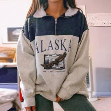 2022Women Letter Printed Sweatshirts Half Zipper Up Loose Outwear Hooded Oversize Fall Winter Lapel Printe Long-sleeved Pullover 
2022Women Letter Printed Sweatshirts Half Zipper Up Loose Outwear Hooded Oversize Fall Winter Lapel Printe Long-sleeved Pullover