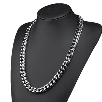 Hip Hop Style 14mm Miami Cuban Curb Link Chain Stainless steel silver color Men's Hip hop Link Necklace Or Bracelet 7-40 Inch
Hip Hop Style 14mm Miami Cuban Curb Link Chain Stainless steel silver color Men's Hip hop Link Necklace Or Bracelet 7-40 Inch