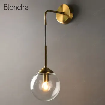Modern Nordic Glass Wall Lamp Gold Metal Wall Sconce Bedroom Bedside Light Fixtures Bathroom Led Mirror Light Industrial Decor 
Modern Nordic Glass Wall Lamp Gold Metal Wall Sconce Bedroom Bedside Light Fixtures Bathroom Led Mirror Light Industrial Decor