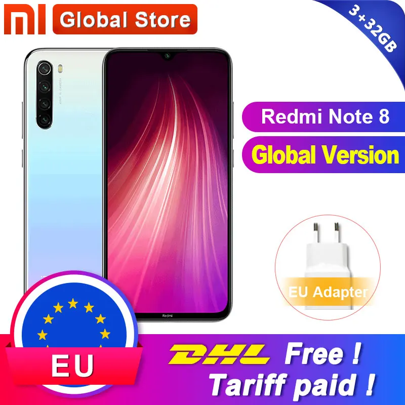 Global Version Xiaomi Redmi Note 8 3GB 32GB Snapdragon 665 Octa Core Smartphone 6.3” 48MP Quad Rear Camera MobilePhone 4000mAh
Global Version Xiaomi Redmi Note 8 3GB 32GB Snapdragon 665 Octa Core Smartphone 6.3” 48MP Quad Rear Camera MobilePhone 4000mAh